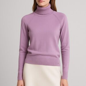 🆕 Ottod’Ame Essence Lavender Turtleneck Sweater US 10 Made in Italy ViscoseBlend